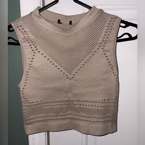 Forever 21 Beige Sleeveless Crop Top